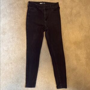 Old Navy Black Skinny Jeans High-Waisted Stretch
